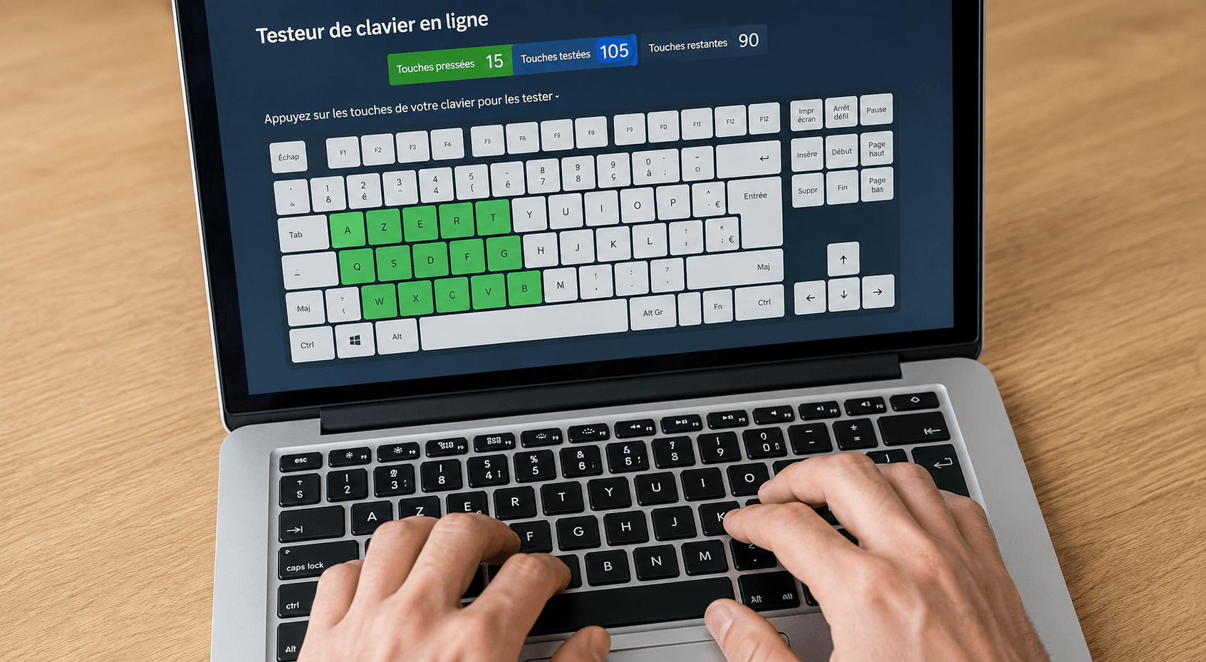 Testeur clavier AZERTY : testez toutes les touches de votre clavier en ligne